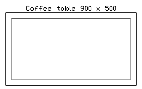 Vorschau des Symbols Coffee table 900 x 500, Block SDV_RC_COFFEE_TABLE