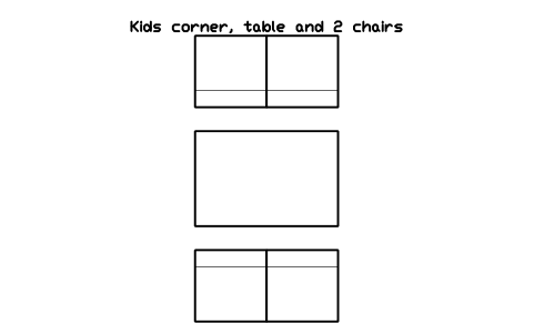 Vorschau des Symbols Kids corner, table and 2 chairs, Block SDV_RC_KIDS_CORNER
