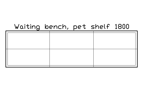 Vorschau des Symbols Waiting bench, pet shelf 1800, Block SDV_RC_PET_BENCH
