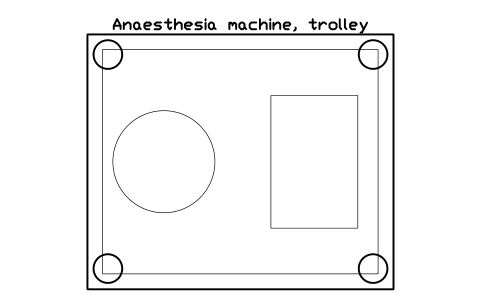 Vorschau des Symbols Anaesthesia machine, trolley, Block SDV_VT_ANAESTHESIA