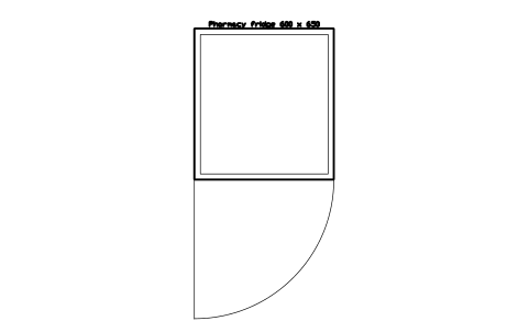 Vorschau des Symbols Pharmacy fridge 600 x 650, Block SDV_VT_DRUG_FRIDGE