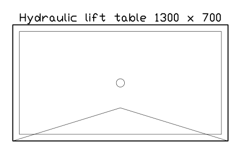 Vorschau des Symbols Hydraulic lift table 1300 x 700, Block SDV_VT_LIFT_TABLE
