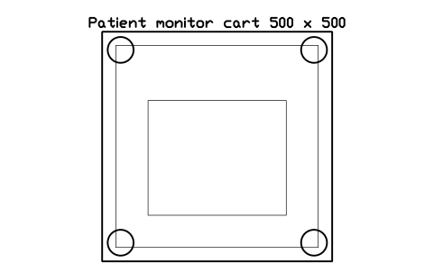 Vorschau des Symbols Patient monitor cart 500 x 500, Block SDV_VT_MONITOR