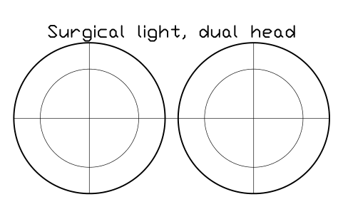 Vorschau des Symbols Surgical light, dual head, Block SDV_VT_SURGICAL_LIGHT