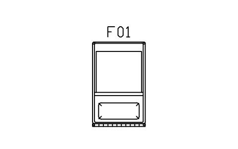 Preview of the Bed, small double, 1200 x 2000 symbol, block SCA_BED_120