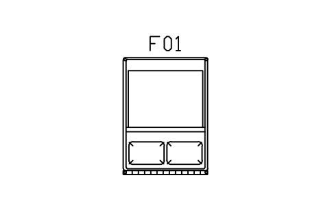 Preview of the Bed, double, 1400 x 2000 symbol, block SCA_BED_140