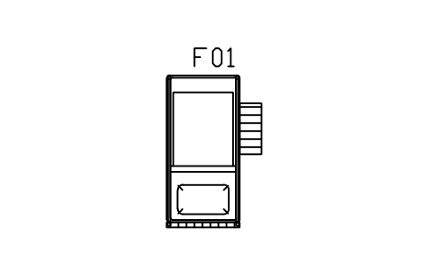 Preview of the Bunk bed, 900 x 2000, ladder symbol, block SCA_BED_BUNK