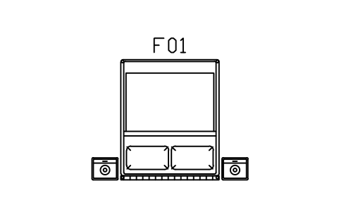 Preview of the Bed 1600, drawer bedsides symbol, block SCA_BED_SET_160_BOX