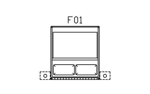 Preview of the Bed 1800, floating shelf bedsides symbol, block SCA_BED_SET_180_SHELF