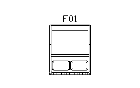 Preview of the Bed with side drawers, 1600 symbol, block SCA_BED_STORAGE
