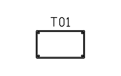 Preview of the Dining table, 1400 x 800 symbol, block SCA_DINING_RECT_1400