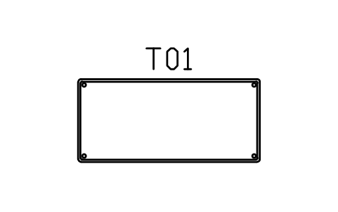 Preview of the Dining table, 2200 x 1000 symbol, block SCA_DINING_RECT_2200