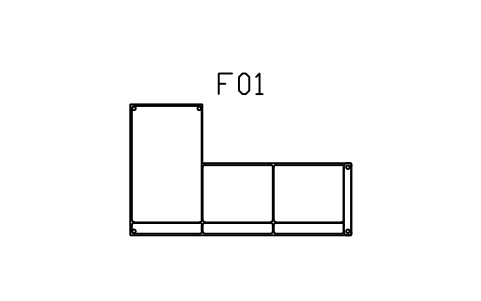 Preview of the Sofa with chaise, left, 2700 symbol, block SCA_SOFA_CHAISE_L