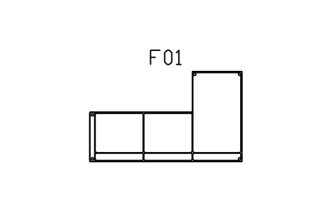 Preview of the Sofa with chaise, right, 2700 symbol, block SCA_SOFA_CHAISE_R