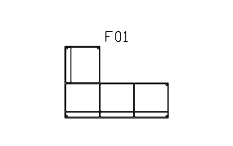 Preview of the Corner sofa, modular, left symbol, block SCA_SOFA_CORNER_L