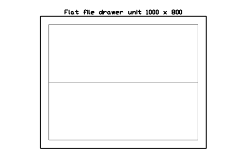 Preview of the Flat file drawer unit 1000 x 800 symbol, block SCH_ART_FLAT_FILE