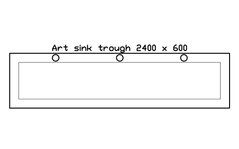 Preview of the Art sink trough 2400 x 600 symbol, block SCH_ART_SINK_TROUGH