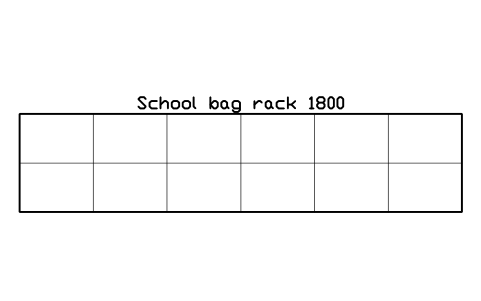 Preview of the School bag rack 1800 symbol, block SCH_BAG_RACK_1800