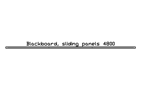 Preview of the Blackboard, sliding panels 4800 symbol, block SCH_BLACKBOARD_4800