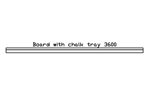 Preview of the Board with chalk tray 3600 symbol, block SCH_BOARD_TRAY