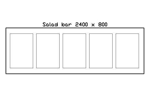 Preview of the Salad bar 2400 x 800 symbol, block SCH_CANTEEN_SALAD_BAR