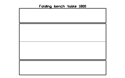 Preview of the Folding bench table 1800 symbol, block SCH_CANTEEN_TABLE_FOLD