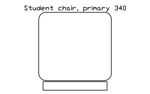 Preview of the Student chair, primary 340 symbol, block SCH_CHAIR_SMALL