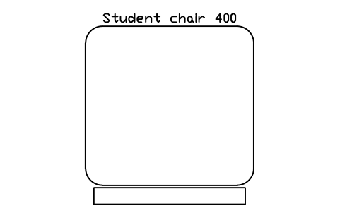Preview of the Student chair 400 symbol, block SCH_CHAIR_STUDENT