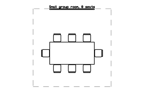 Preview of the Small group room, 8 seats symbol, block SCH_CLASS_SMALL_8