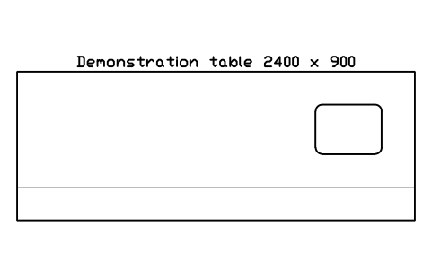 Preview of the Demonstration table 2400 x 900 symbol, block SCH_DEMO_TABLE_2400