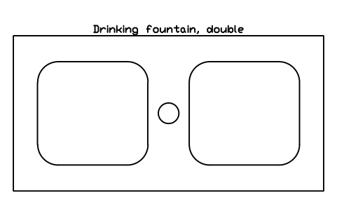 Preview of the Drinking fountain, double symbol, block SCH_DRINKING_FOUNTAIN