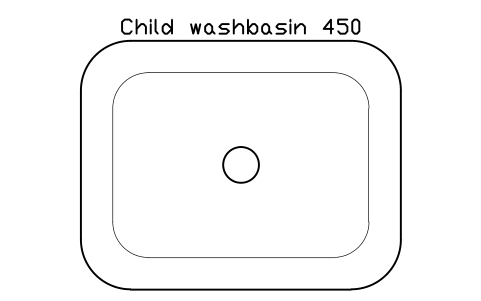 Preview of the Child washbasin 450 symbol, block SCH_KG_BASIN