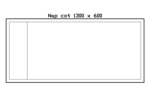 Preview of the Nap cot 1300 x 600 symbol, block SCH_KG_COT
