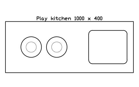 Preview of the Play kitchen 1000 x 400 symbol, block SCH_KG_PLAY_KITCHEN