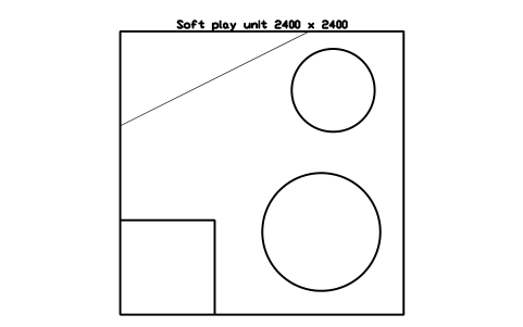 Preview of the Soft play unit 2400 x 2400 symbol, block SCH_KG_SOFT_PLAY