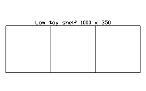 Preview of the Low toy shelf 1000 x 350 symbol, block SCH_KG_TOY_SHELF