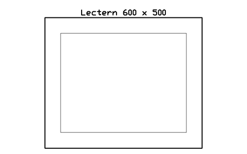 Preview of the Lectern 600 x 500 symbol, block SCH_LECTERN_600