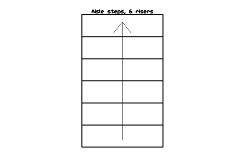 Preview of the Aisle steps, 6 risers symbol, block SCH_LECT_AISLE_STEPS