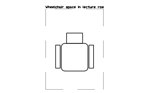 Preview of the Wheelchair space in lecture row symbol, block SCH_LECT_WHEELCHAIR_SPACE