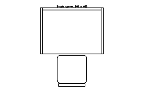 Preview of the Study carrel 800 x 600 symbol, block SCH_LIB_CARREL