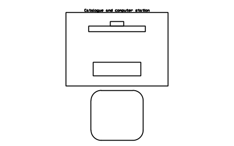 Preview of the Catalogue and computer station symbol, block SCH_LIB_PC_STATION