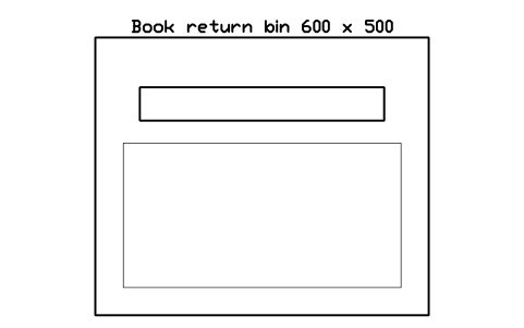 Preview of the Book return bin 600 x 500 symbol, block SCH_LIB_RETURN_BIN