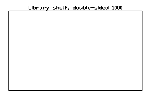 Preview of the Library shelf, double-sided 1000 symbol, block SCH_LIB_SHELF_D_1000