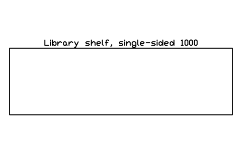 Preview of the Library shelf, single-sided 1000 symbol, block SCH_LIB_SHELF_S_1000