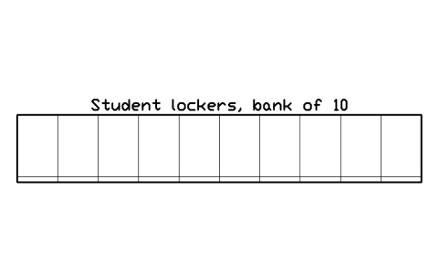 Preview of the Student lockers, bank of 10 symbol, block SCH_LOCKERS_10