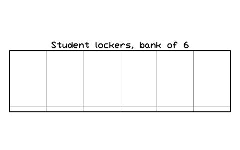 Preview of the Student lockers, bank of 6 symbol, block SCH_LOCKERS_6