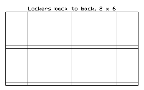 Preview of the Lockers back to back, 2 x 6 symbol, block SCH_LOCKERS_BACK_12