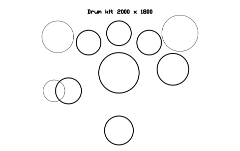 Preview of the Drum kit 2000 x 1800 symbol, block SCH_MUSIC_DRUM_KIT
