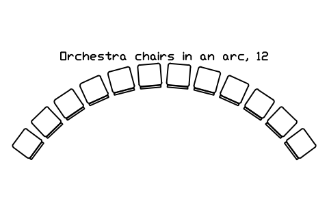 Preview of the Orchestra chairs in an arc, 12 symbol, block SCH_MUSIC_ORCH_ARC_12