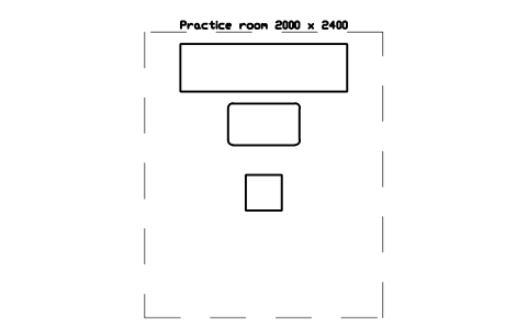 Preview of the Practice room 2000 x 2400 symbol, block SCH_MUSIC_PRACTICE_ROOM
